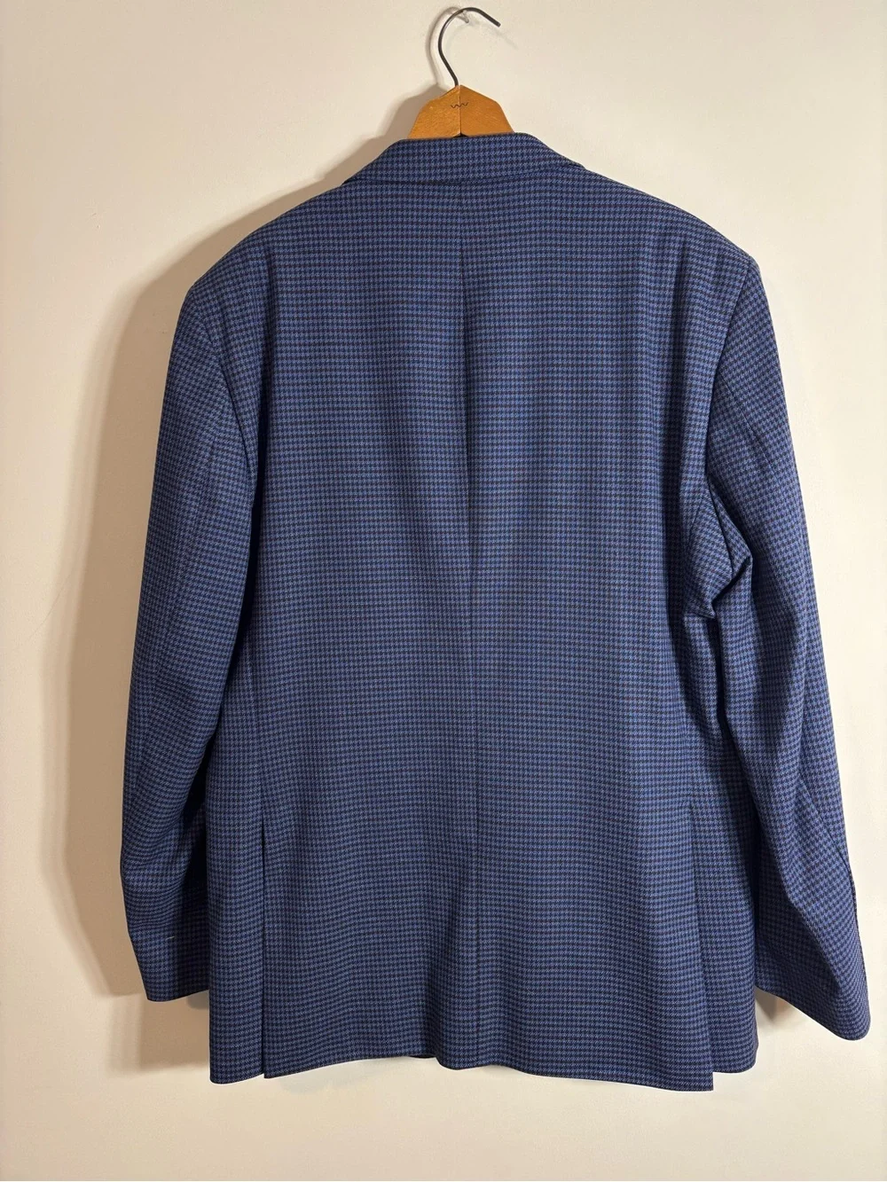 Jos A Bank Blue Houndstooth Blazer Traditional Fit 44L